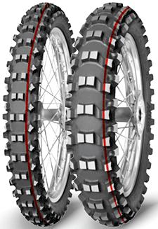 MITAS moto gume 100/90-19 57M TerraForce - MX SM soft/medium R TT / rdeča rumena črta